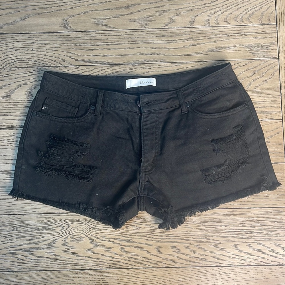 Women’s Black KanCan Denim Shorts